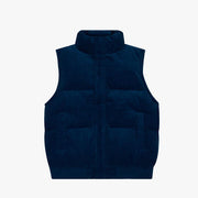 KIDS "ROOK" CORDUROY PUFFER VEST BLUE