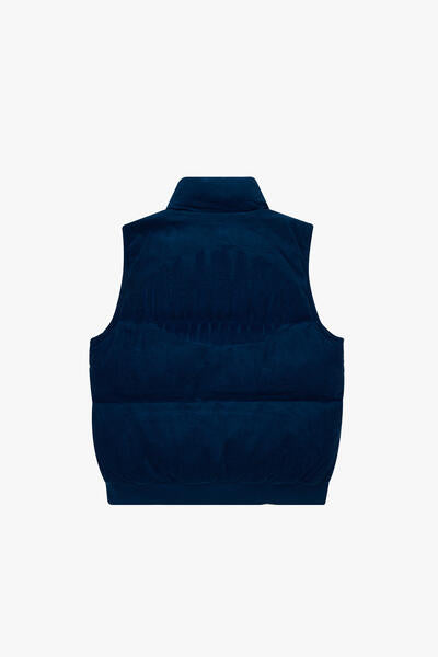 KIDS "ROOK" CORDUROY PUFFER VEST BLUE