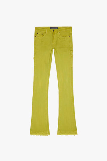 KIDS "JR. EXTENDO" DENIM STACKED NEON YELLOW