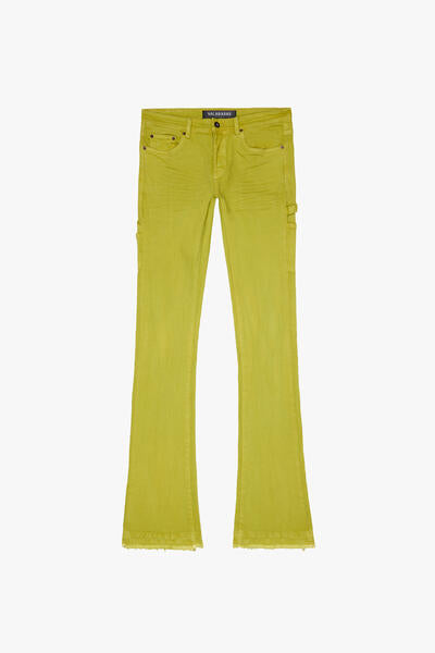 KIDS "JR. EXTENDO" DENIM STACKED NEON YELLOW