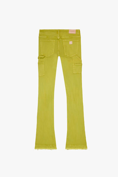 KIDS "JR. EXTENDO" DENIM STACKED NEON YELLOW