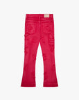 VPLAY KIDS “LOOMIS” STACKED DENIM RED WASHED