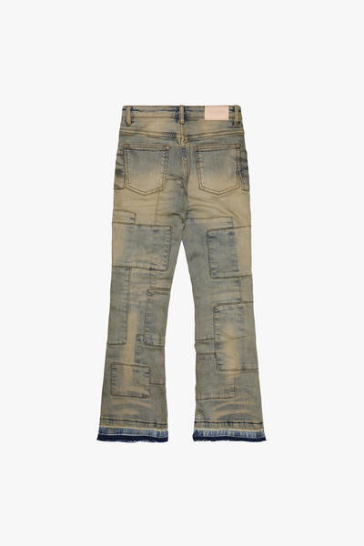 KIDS "MONTAGNE" DENIM STACKED DIRTY VINTAGE WASH