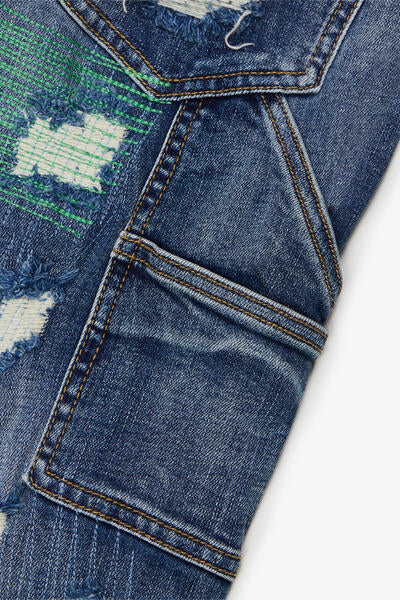 KIDS "ZERO" DENIM STACKED Dark BLUE