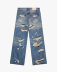 "SPLINTER" BLUE WASH BAGGY DENIM JEAN