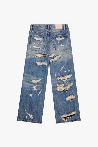 "SPLINTER" BLUE WASH BAGGY DENIM JEAN