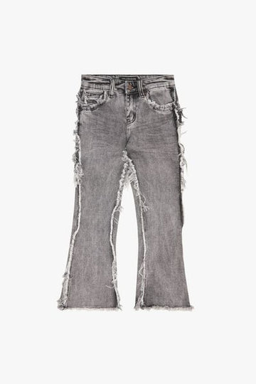 KIDS "SKYLINE" DENIM STACKED JEAN GREY WASH