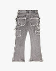 KIDS "SKYLINE" DENIM STACKED JEAN GREY WASH