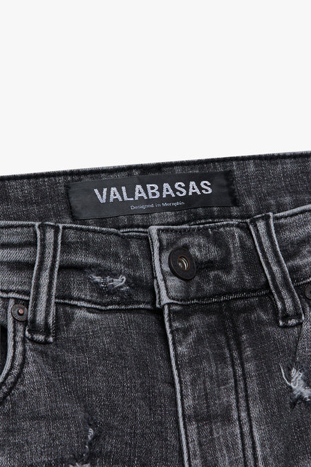 KIDS "FARGOS" - STACKED DENIM GREY WASH