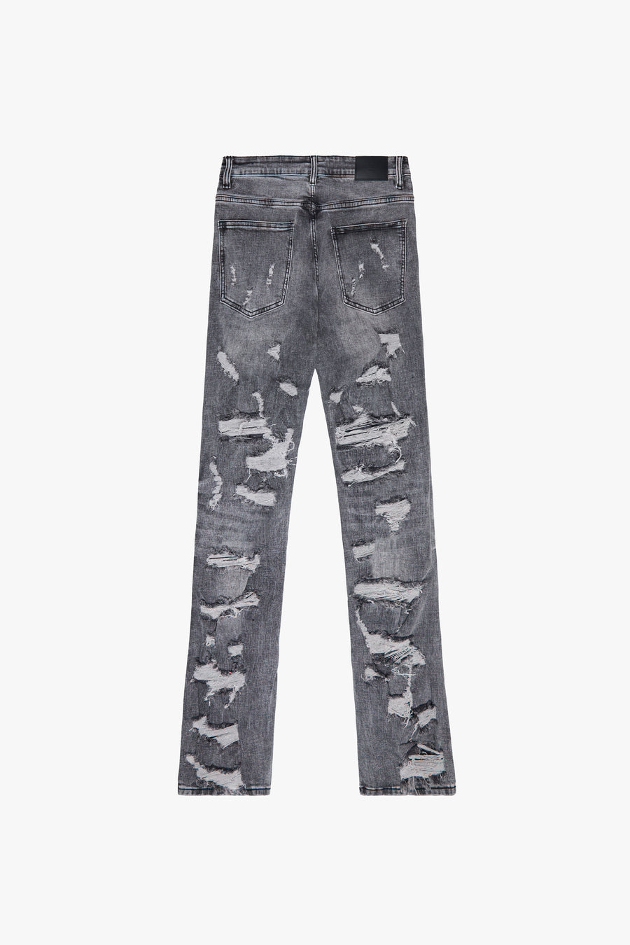 "BREACH' STACKED FLARE DENIM GREY