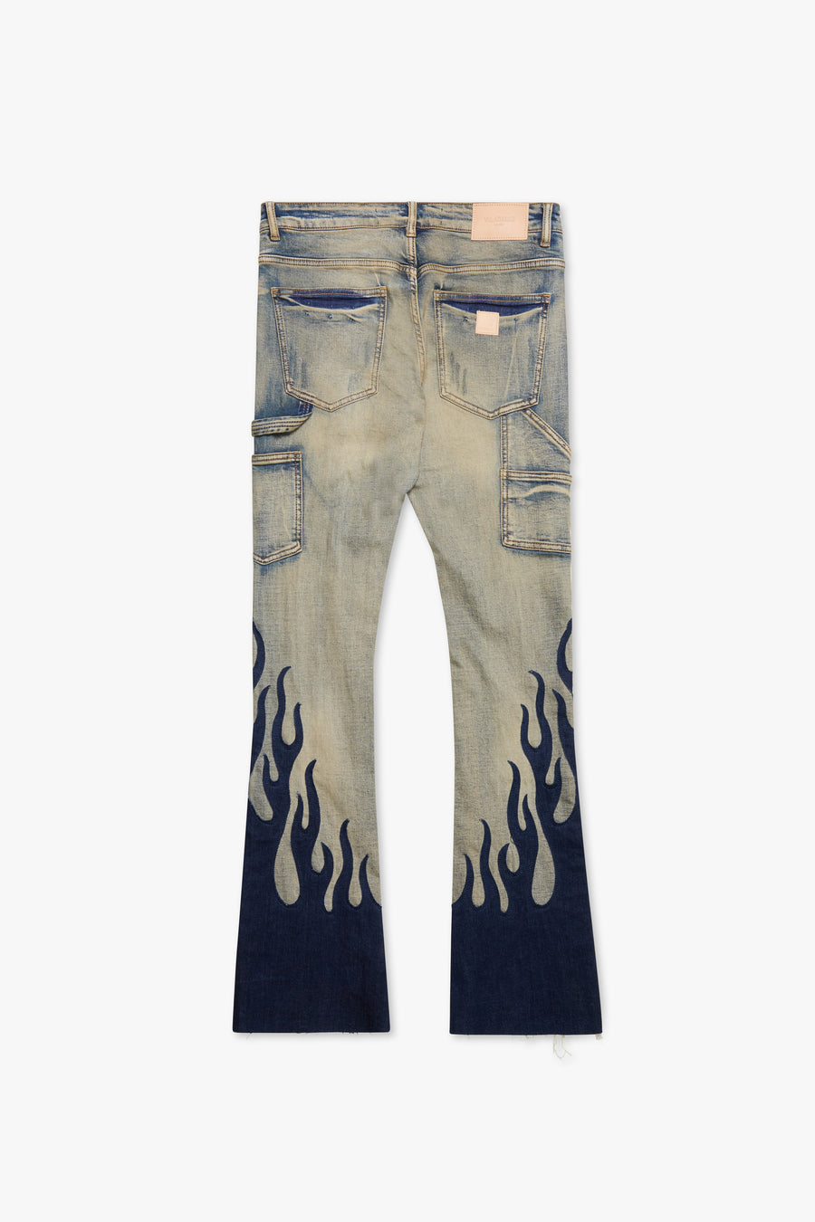 "FLAME" VINTAGE BLACK STACKED FLARE JEAN