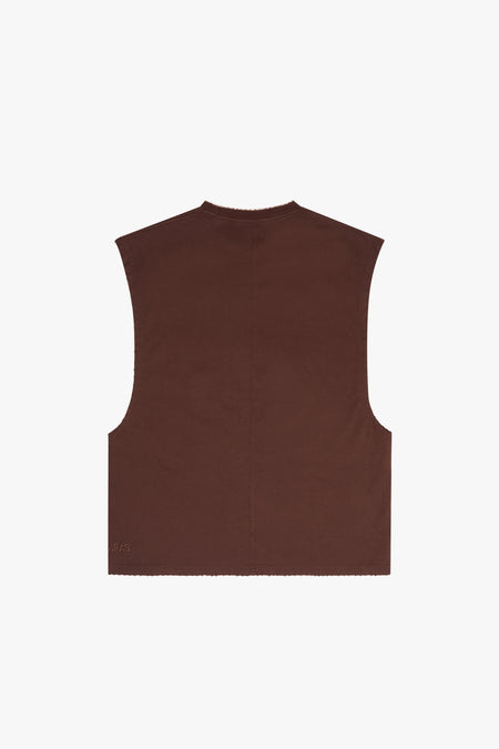 "SLICE" - BROWN CUTOFF TEE