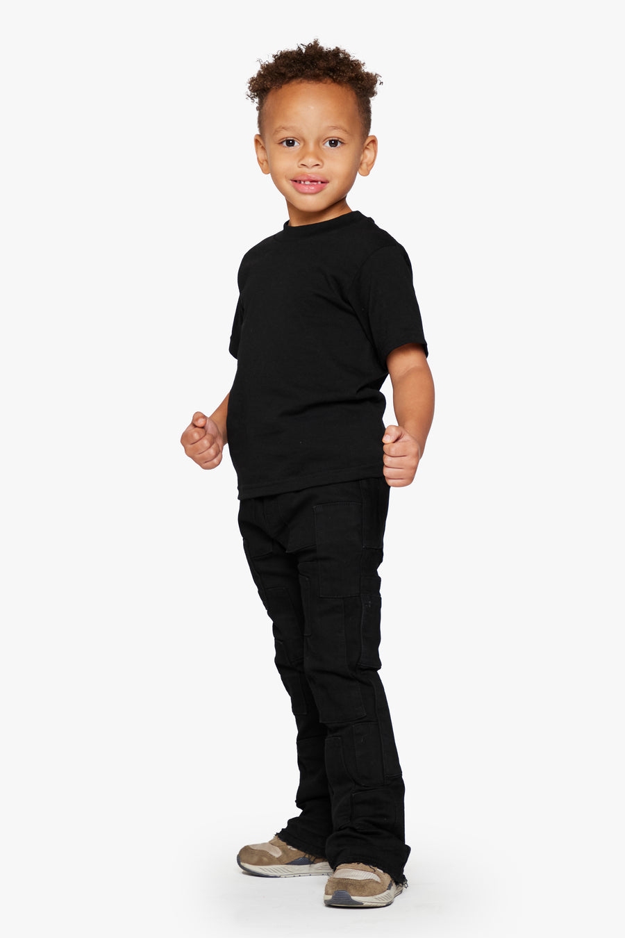 KIDS "BRICKS" JET BLACK STACKED