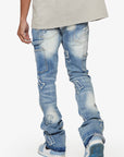 "LOOMIS" LIGHT BLUE WASH FLARED STACKED JEAN