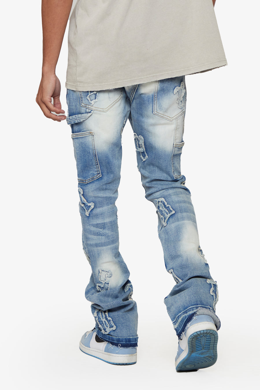 "LOOMIS" LIGHT BLUE WASH FLARED STACKED JEAN