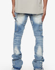 "LOOMIS" LIGHT BLUE WASH FLARED STACKED JEAN