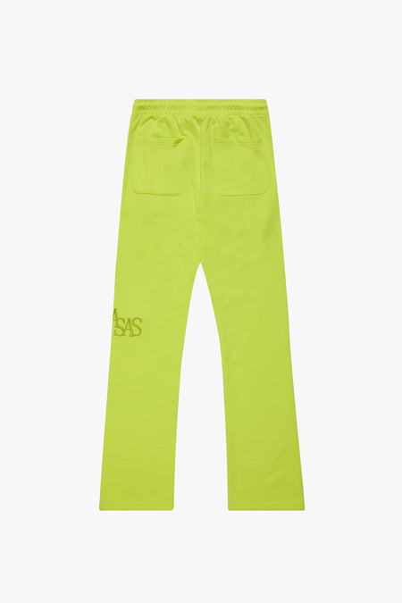 “CHISELMARK”  NEON GREEN KNITTED PANTS