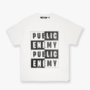 "Peoples Enemy" White Tee