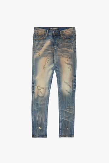 "WHIRL" VINTAGE BLUE SKINNY JEAN