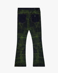 "MR. EMBROIDERY" NEON NIGHTSHADE STACKED FLARE JEAN