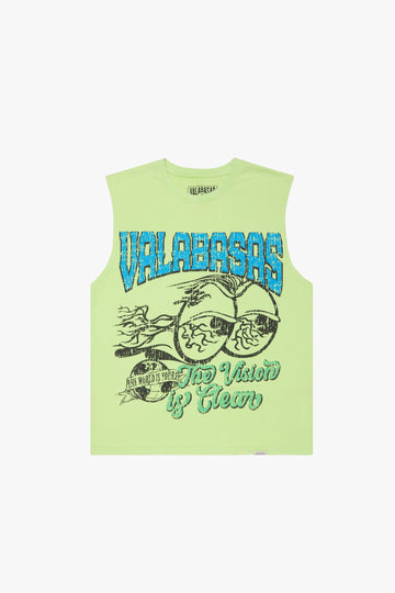 VALABASAS TEE “CLEAR VIEWS” VINTAGE LIGHT GREEN