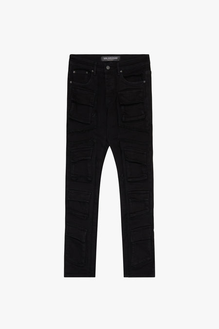 "POCKETEER" BLACK SKINNY JEAN