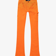 "MR. EXTENDO" ORANGE SUPER STACKED FLARE JEAN