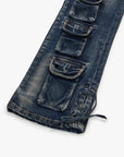 "NAVIGATOR" VINTAGE BLUE STACKED FLARE JEAN