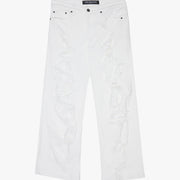 "RIFT" WHITE BAGGY DEMIN JEAN