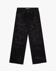 "SPLINTER" JET BLACK BAGGY JEAN