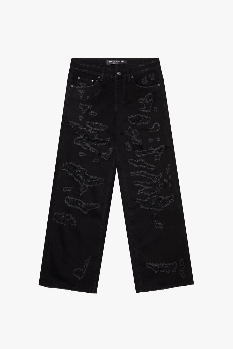 "SPLINTER" JET BLACK BAGGY JEAN