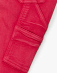 "LOOMIS" RED FLARED STACKED JEAN