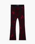 "ASTERISK" BLACK / RED STACKED FLARE