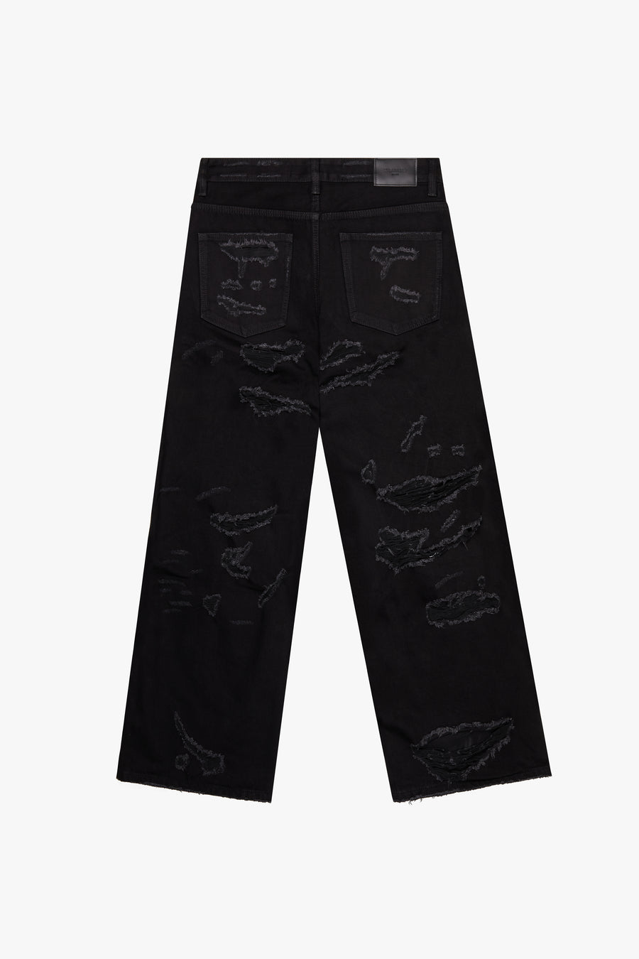 "SPLINTER" JET BLACK BAGGY JEAN