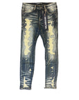 "TEARAWAY" DARK VINTAGE WASH SKINNY JEAN