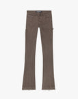 "MR. EXTENDO" BROWN STACKED FLARE JEAN