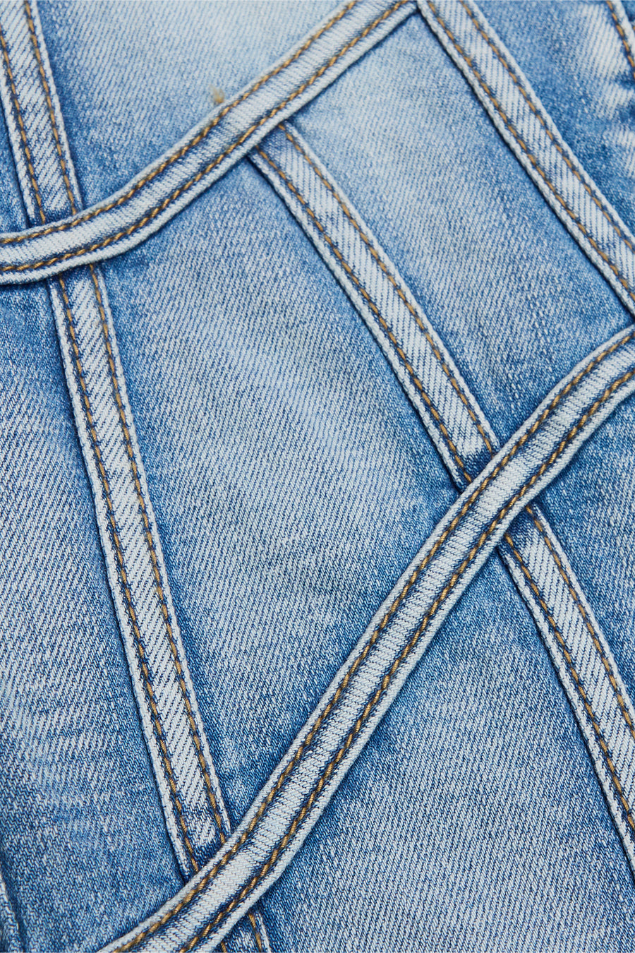 “STREAK” FLARED STACK DENIM - LIGHT BLUE WASH