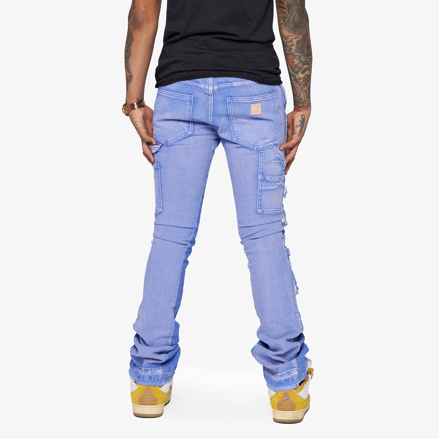 “ALPHA" PURPLE STACKED FLARE JEAN