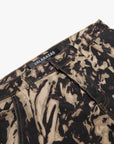 "COMMANDER" DUNE CAMO STACKED FLARE DENIM