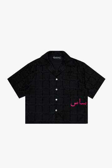 "CHECKMATE" BLACK BUTTON-DOWN