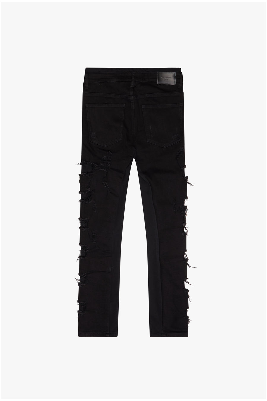 "LADDERED" BLACK SKINNY JEAN