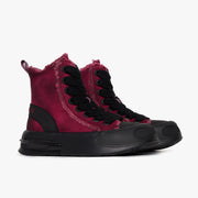 "PURPOSE" BURGUNDY HIGH TOPS