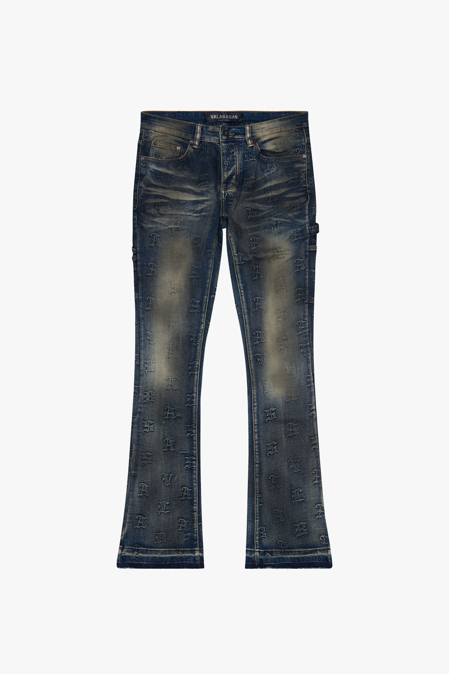 KIDS  "KAID" DIRTY WASH STACKED FALRE