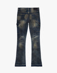 KIDS  "KAID" DIRTY WASH STACKED FALRE