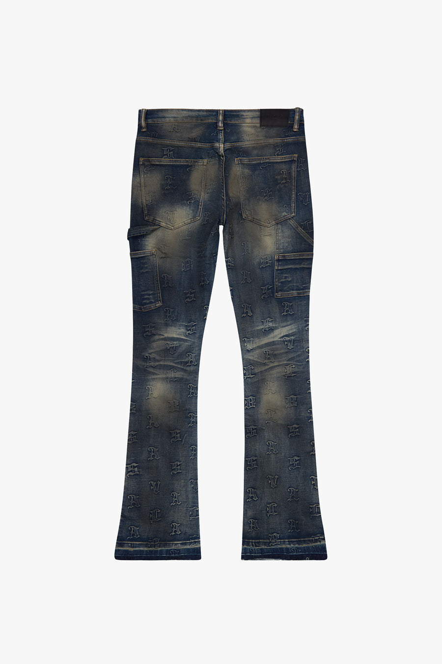 KIDS  "KAID" DIRTY WASH STACKED FALRE