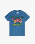 "WILD FLOWER" VINTAGE NAVY TEE