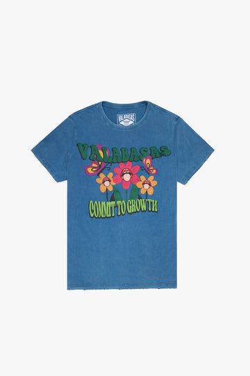 "WILD FLOWER" VINTAGE NAVY TEE