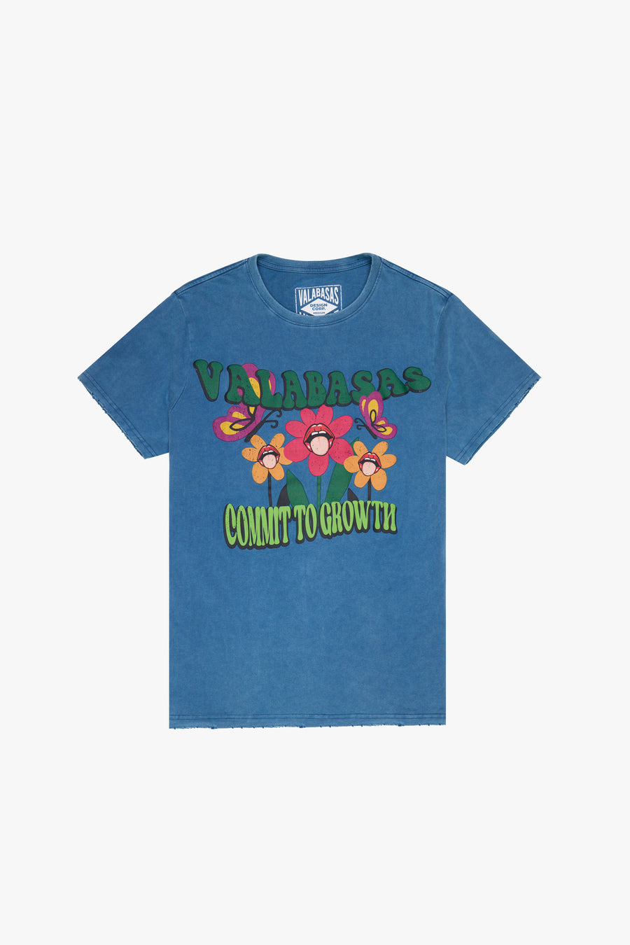 "WILD FLOWER" VINTAGE NAVY TEE