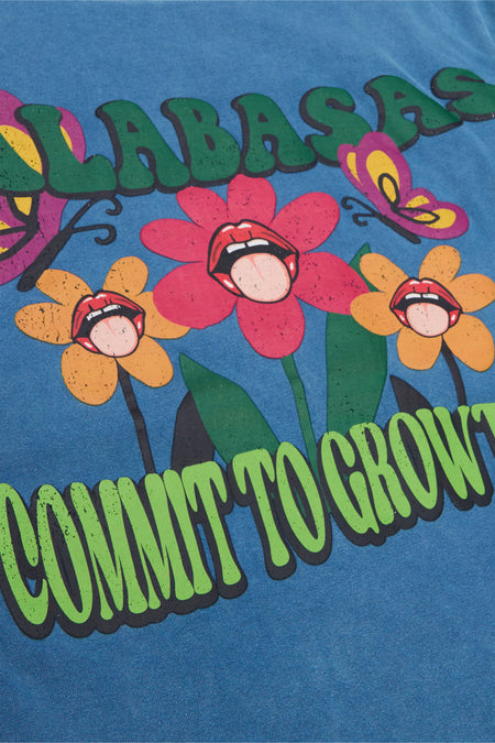 "WILD FLOWER" VINTAGE NAVY TEE