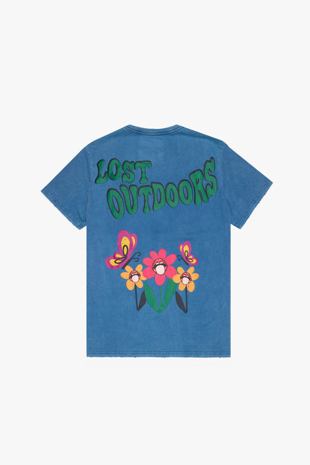 "WILD FLOWER" VINTAGE NAVY TEE